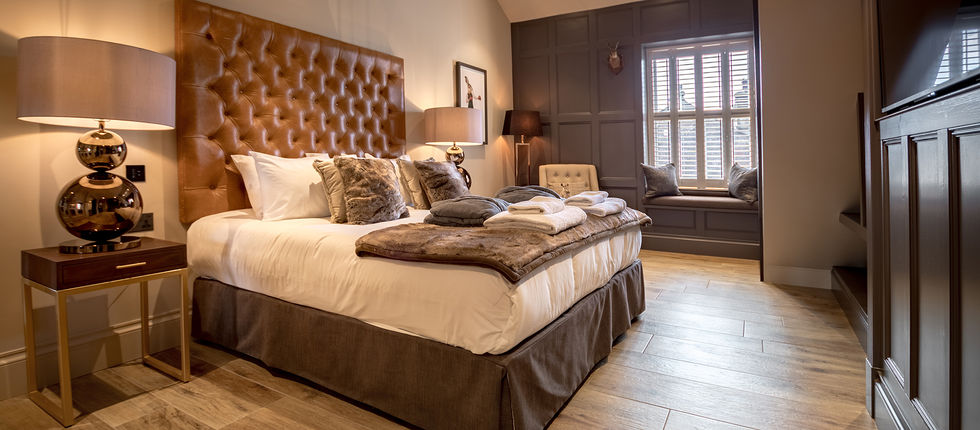 Bedroom at The Freemasons public house in Wiswell, refurbished by RHS Developments North Ltd
