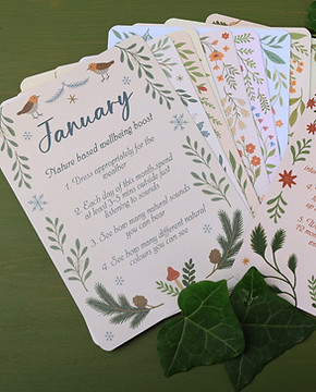 Nature-Based Wellbeing Cards created by Jo Thackwray