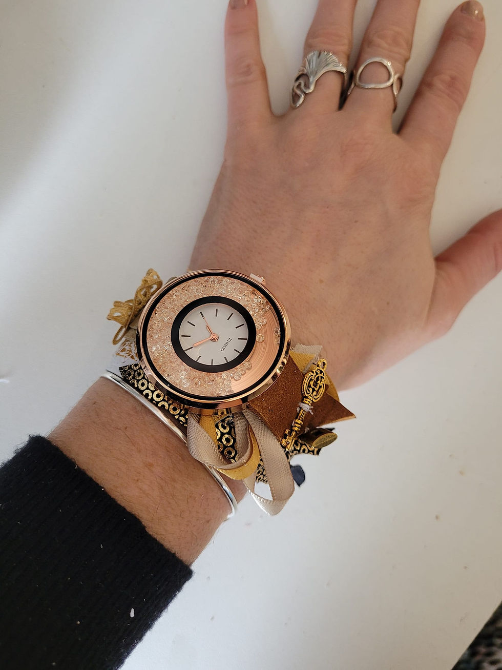 Miniature : montre en cuir réglable
