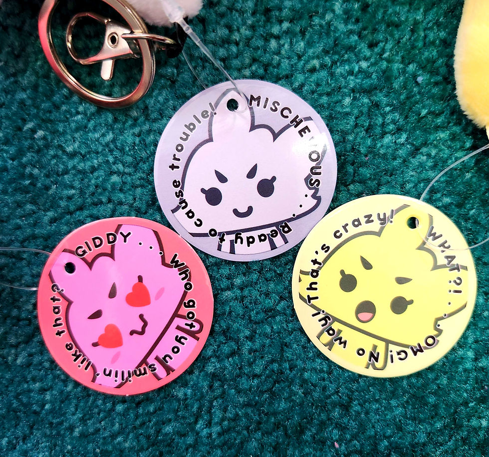 Thumbnail: GHOST GiRL's Current Mood Plush Keychain