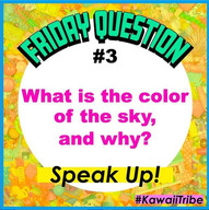 he sky is filled with colours! Lucky for me, today it rained, so tI got to see a rainbow! 🌈 Depending on the colour of the sky, our mood changes. Even on a dark and rainy day, we can still be uplifted by colours from a rainbow! On a sunny day, the sunshine brings more joy. On a rainy day, maybe people feel calmer. Everyone can connect with the colours of the sky in different ways!
