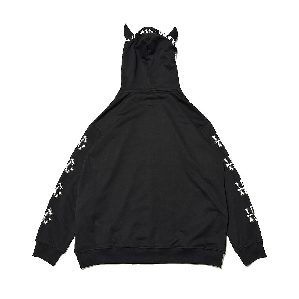 即購可Nodress Black devil horns jacket パーカー Nφdress X RoomSERVICE888 Black Devil Horns Jacket