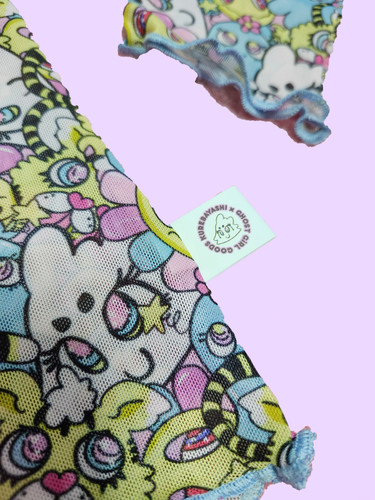90884xGGG Happy Friends Collection Mesh Top | ghostgirlgoods