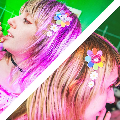 Mischievous Friends Flower Hairclips | ghostgirlgoods