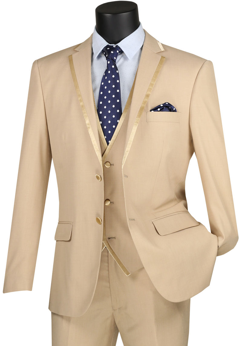 Thumbnail: Slim Fit 3pc Tuxedo with Satin Trim