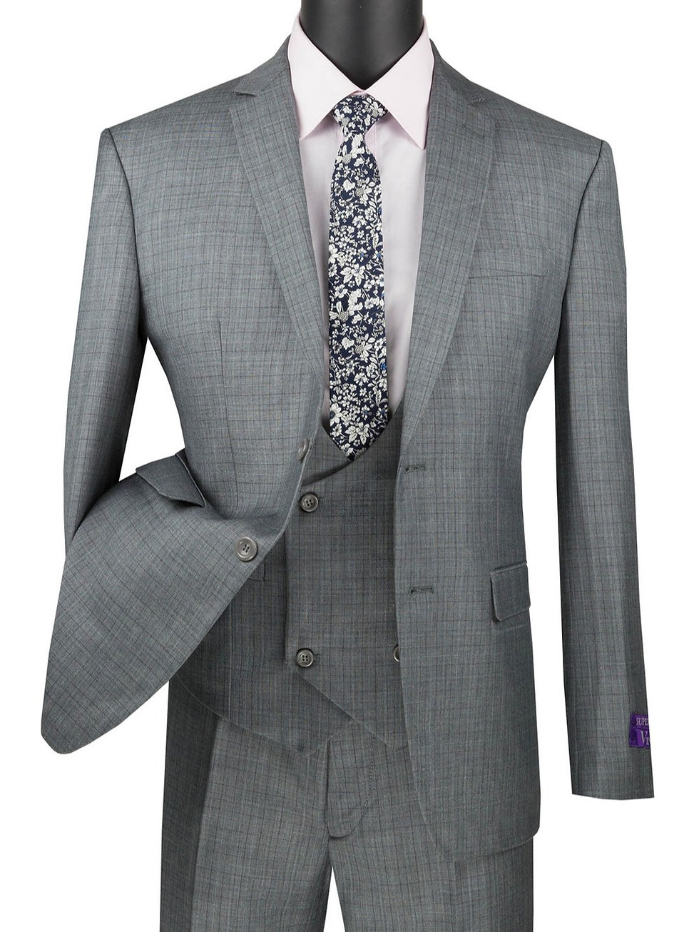 Thumbnail: Mens Slim Fit 3PC with Swoop Vest Dress Suit