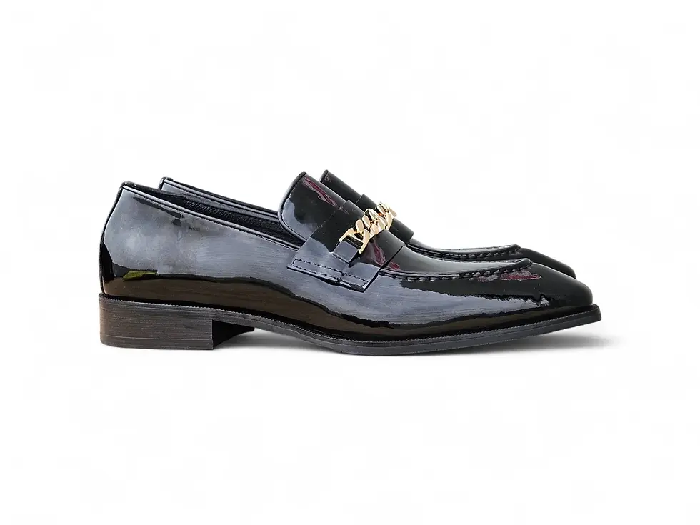 Thumbnail: Amber Patent Leather Chain Loafer