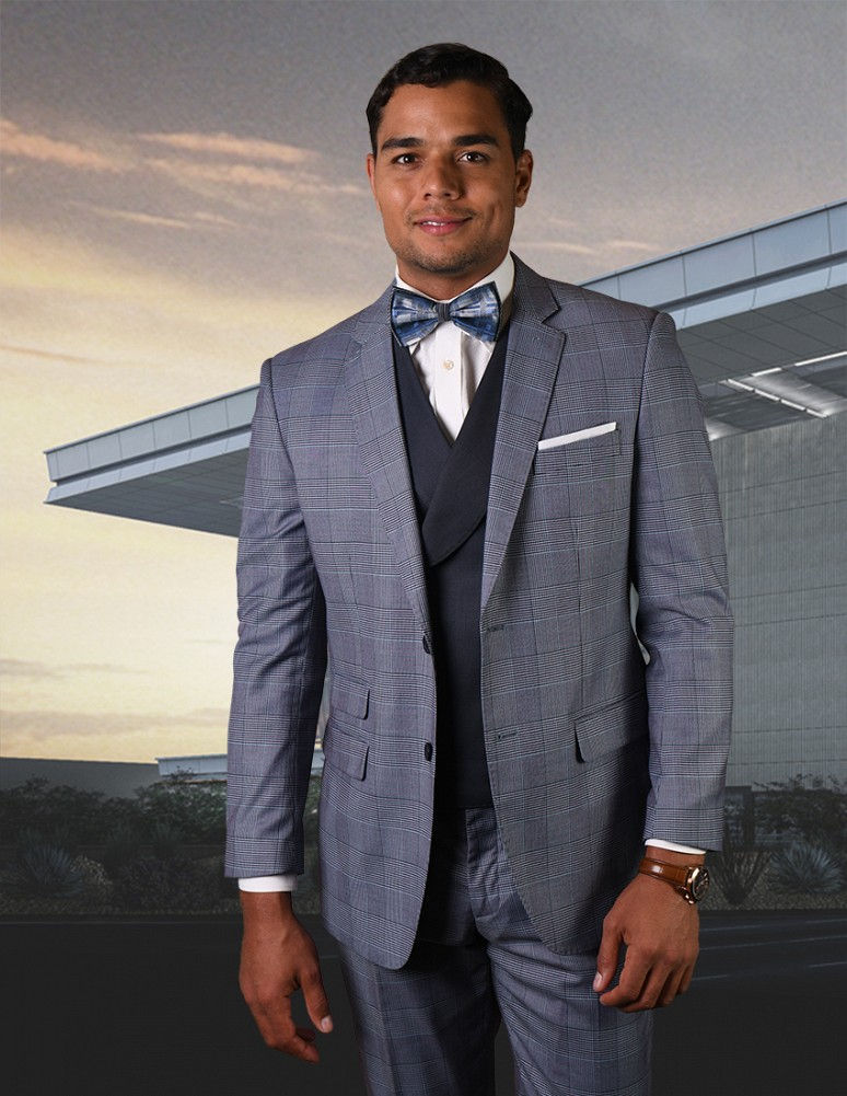 Men's 3PC with Lapel Vest