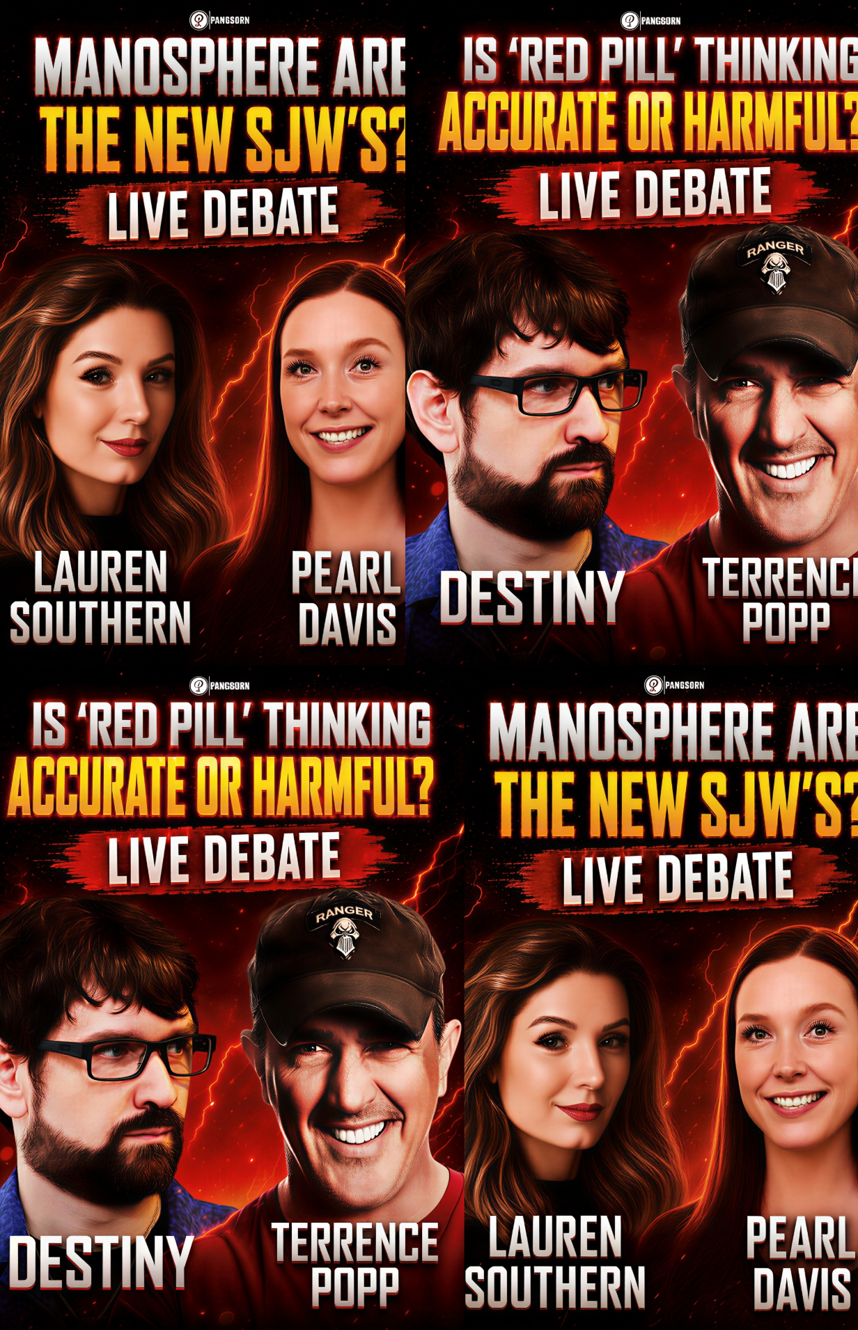 $49 USD ($67 CAD) Lauren Southern vs Pearl Davis & Destiny vs Terrence Popp