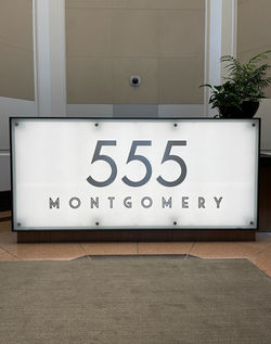 Brushed Aluminum Logo on Backlit Panel