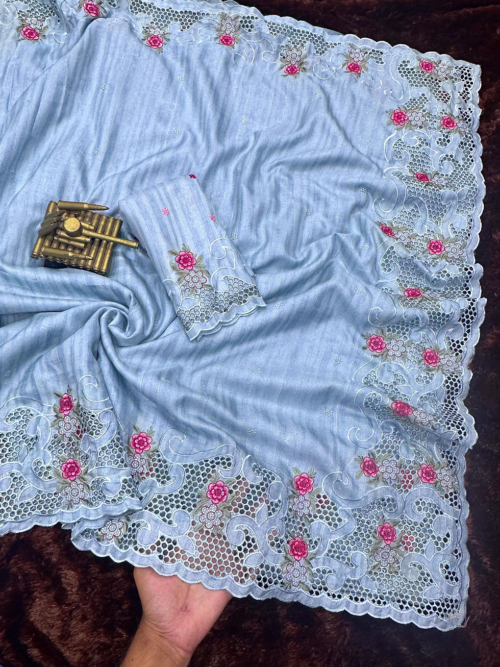 Thumbnail: 4 Tussar Cotton Saree
