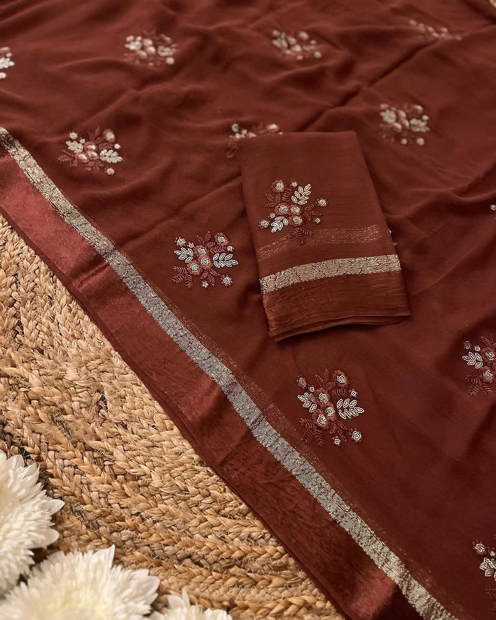 Thumbnail: 8 Viscose Georgette Saree