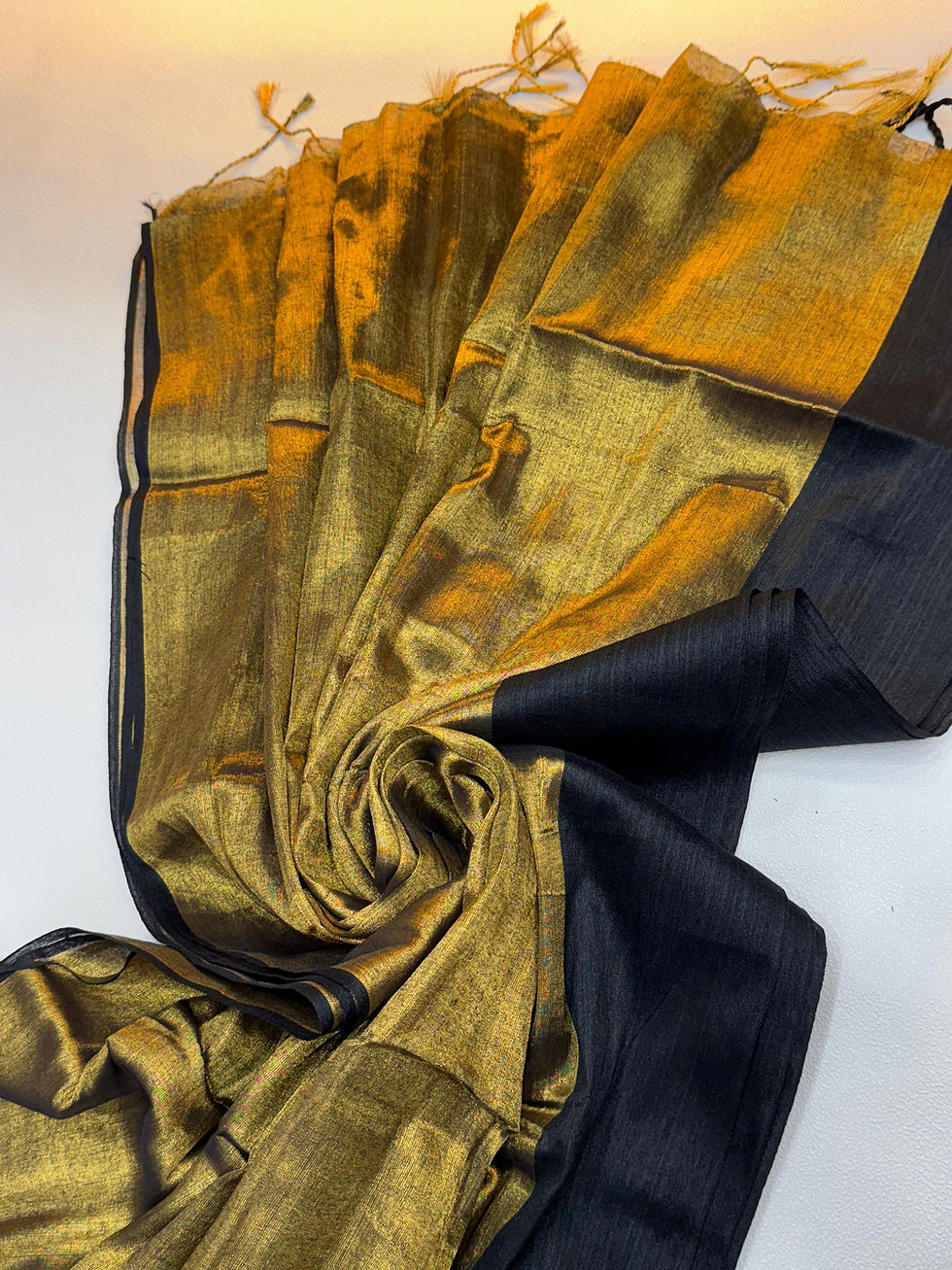 Thumbnail: 2 Metallic Tissue Silk Saree