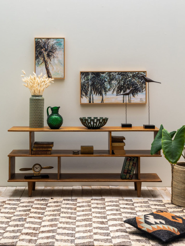 MEUBLE ÉTAGÈRE BASSE "ZIG ZAG"