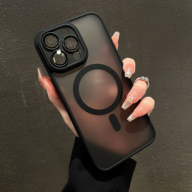 Thumbnail: Luxury Matte Armor For Magsafe Magnetic Wireless Charging Case For iPhone 11 12 