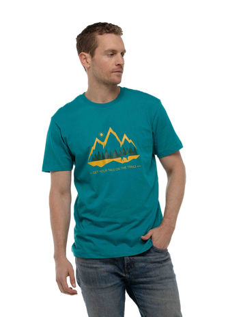 A dog dad wearing a dog lover shirt