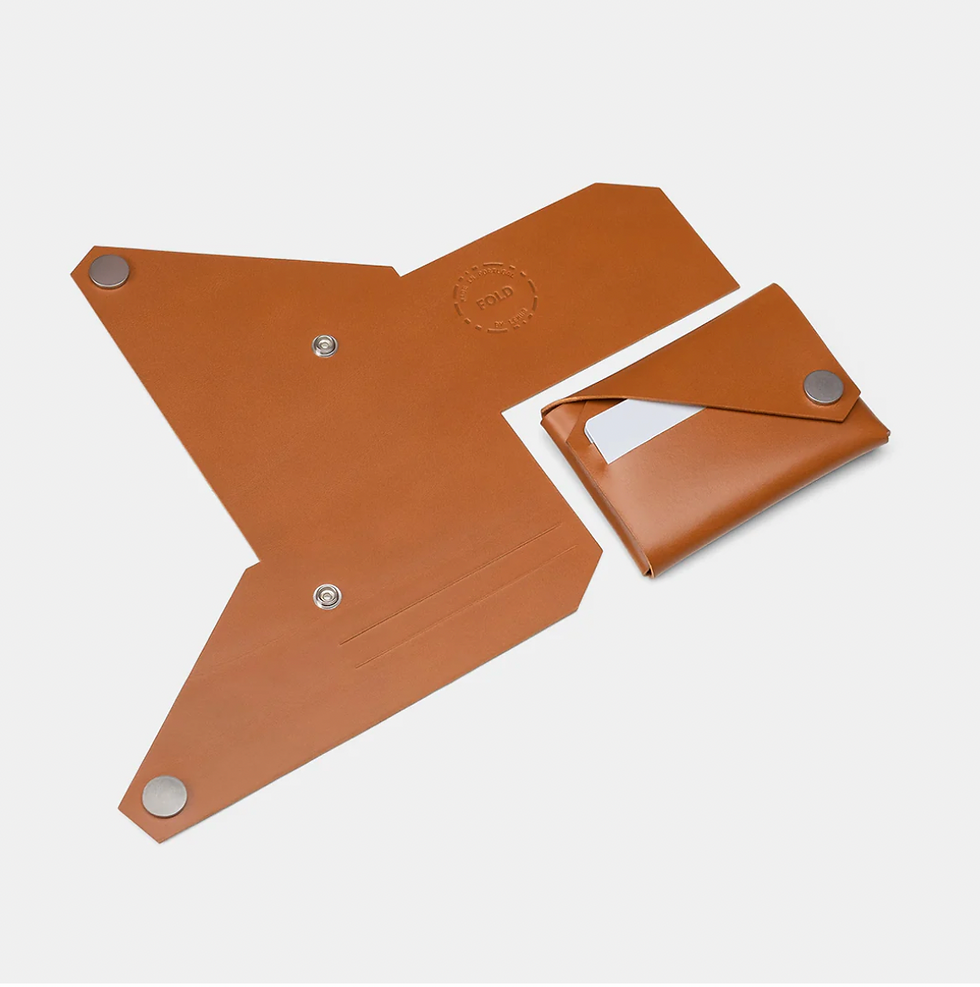 Miniaturbild: LEMUR Wallet faltbarer Geldbeutel cognac