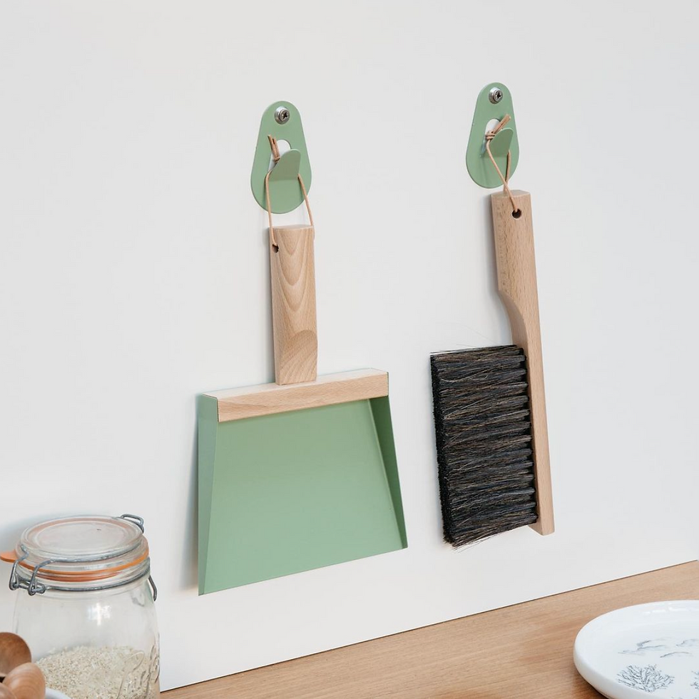 ANDRÉE JARDIN Kehr-Set Geschenkbox Mr & Mrs Clynk Farbe Salbei