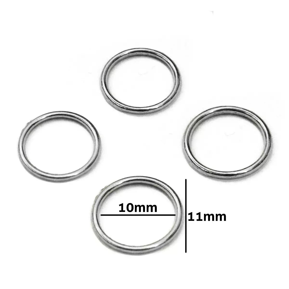 Argola 10mm Metal Prata