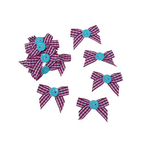 Miniatura: Laço Fita Xadrez c/ Botão