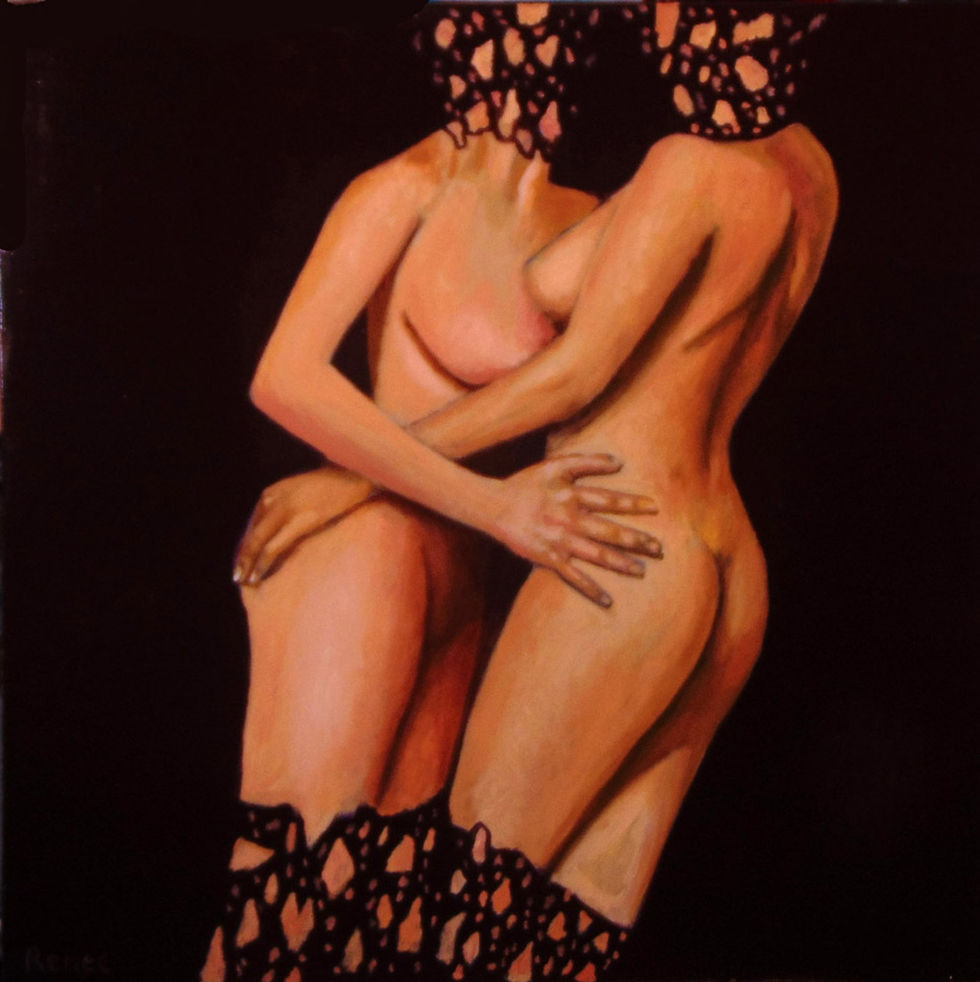 l amour fou huile surtoile 80x80