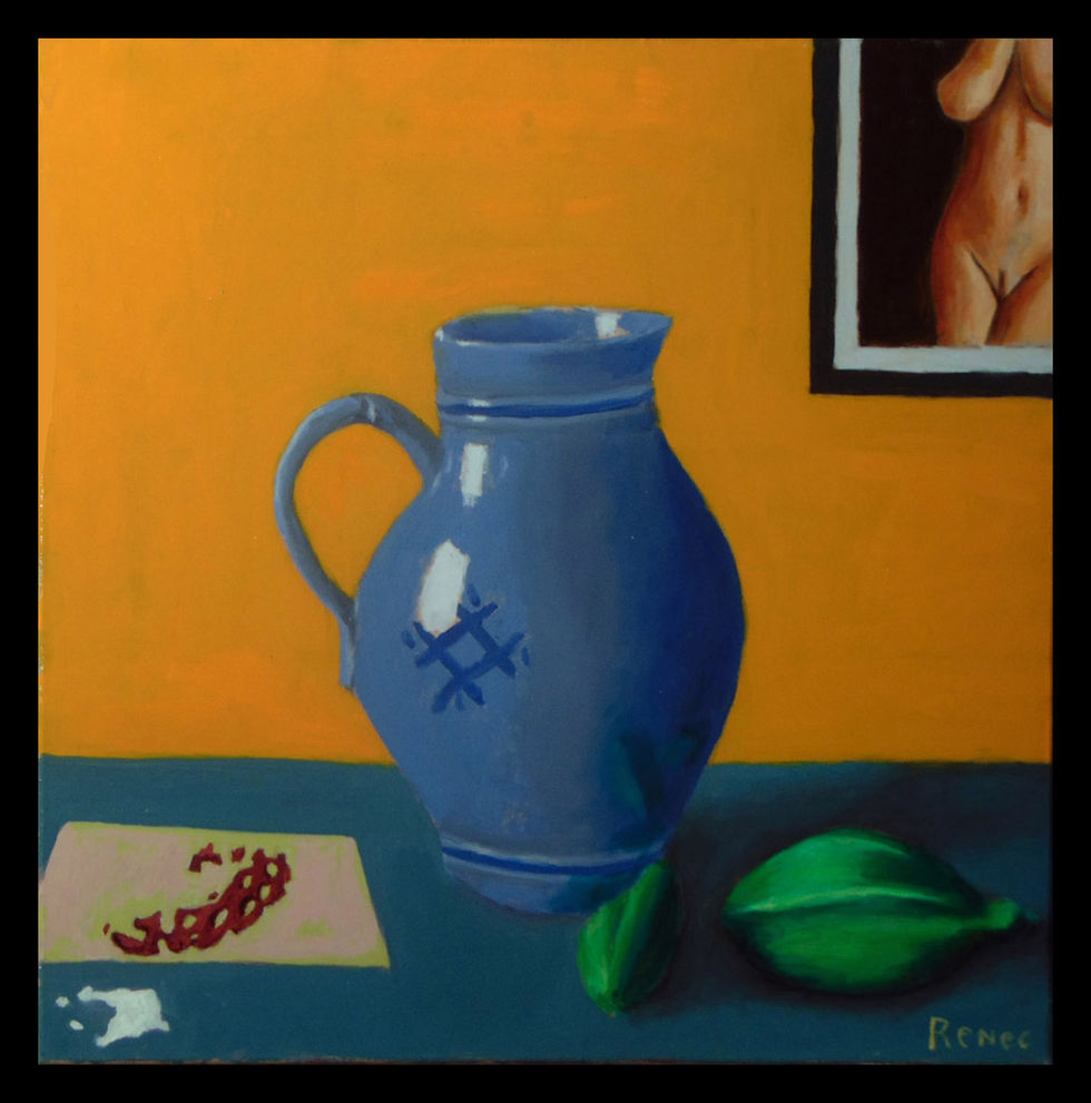 la tâche de lait huile sur toile 50x50 copie