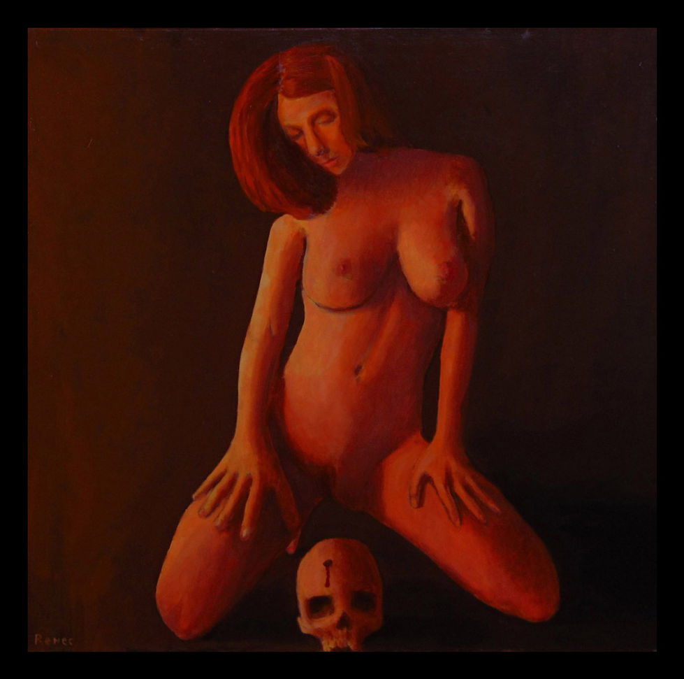 naissance de la mort huile sur toile 80x80 copie