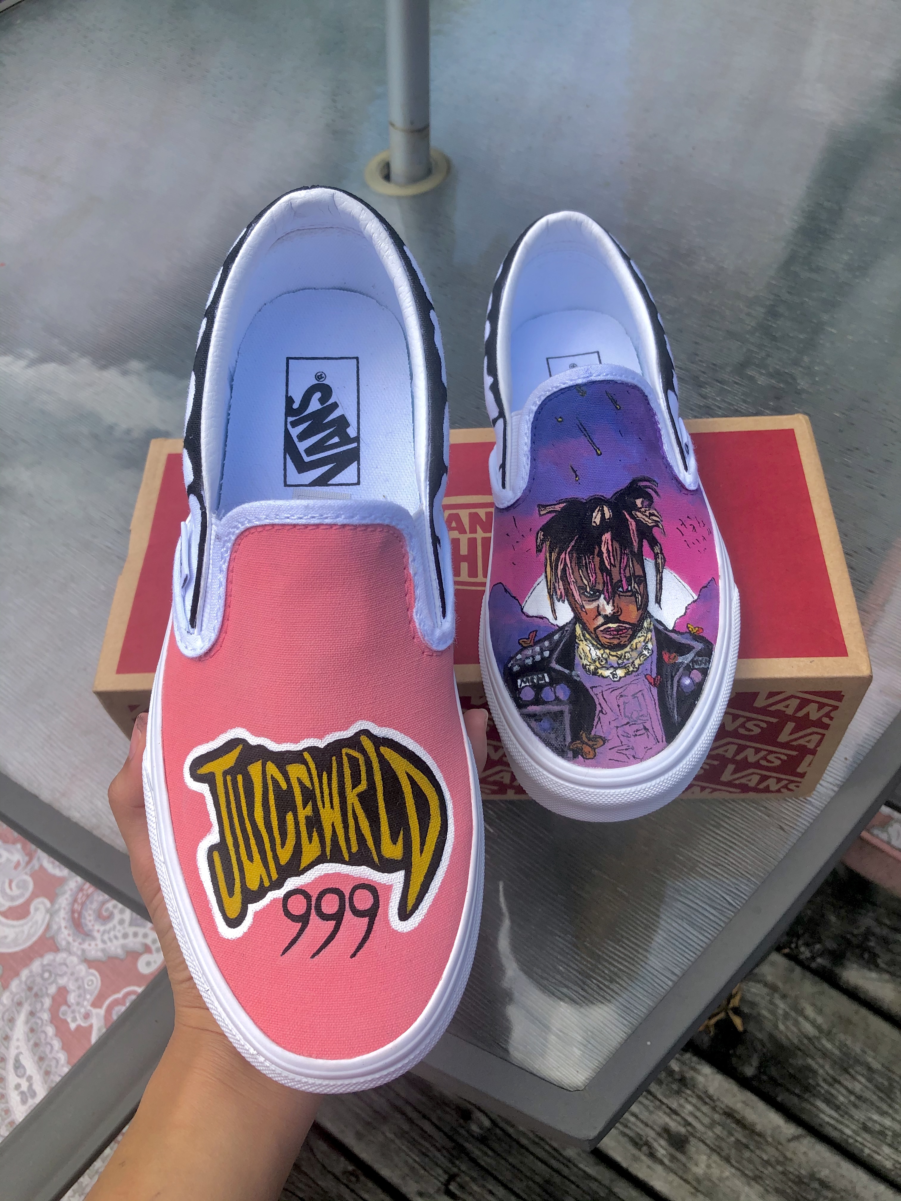 juice wrld vans custom