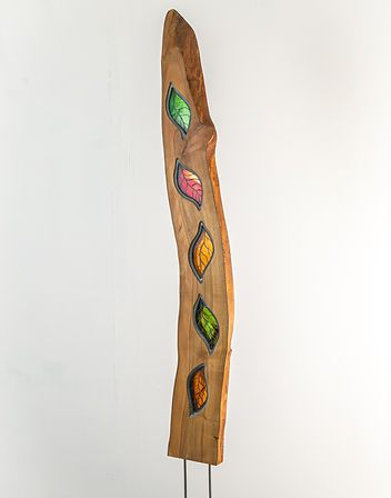 Magdooshka Creates, stained glass sculpture, Time 2,.jpg