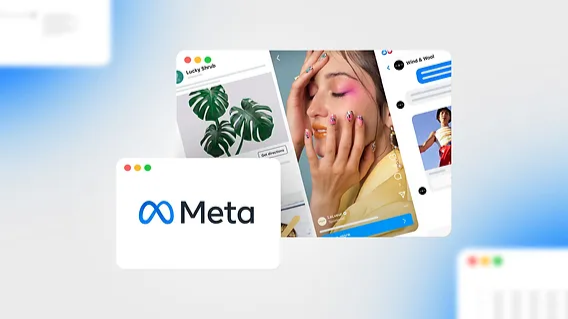 Screenshots mostrando a biblioteca de anúncios da Meta