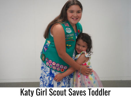 Katy Girl Scout Receives Lifesaving Award for Saving Drowning Toddler