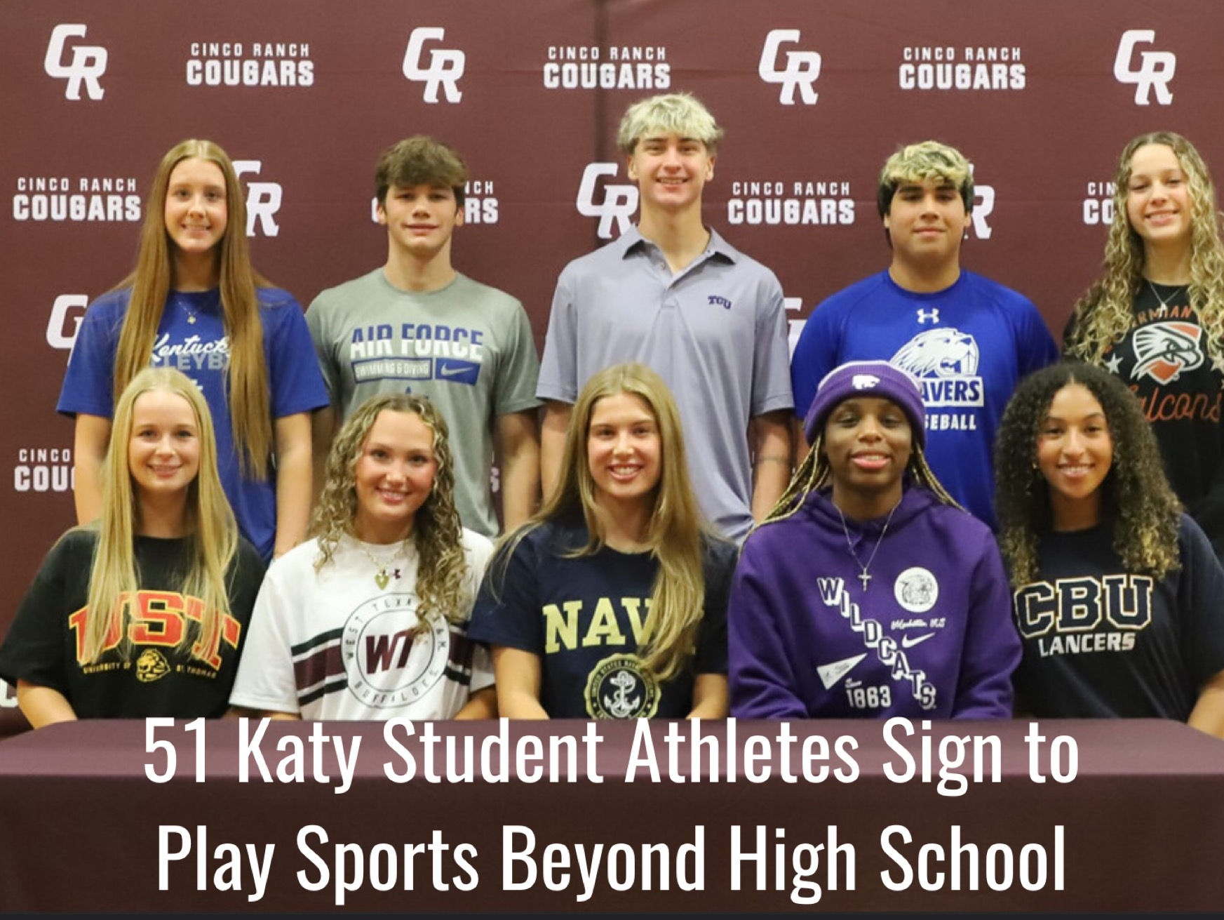 51 Katy ISD Athletes Sign University and College Commitments