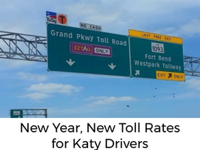 Katy Drivers to See Toll Increases in New Year