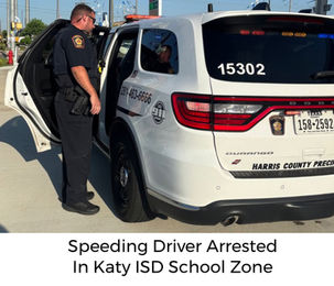 Katy ISD Issues School Traffic Safety Reminders After Speeding Driver Arrested in a School Zone