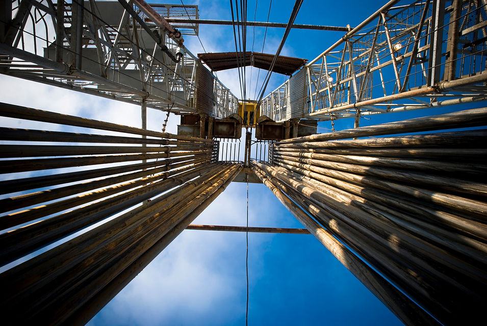 looking up at a crane