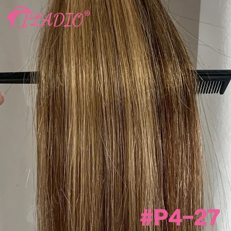 Thumbnail: PLADIO Straight I Tip Hair Extensions Human Natural Hair Extensions Keratin