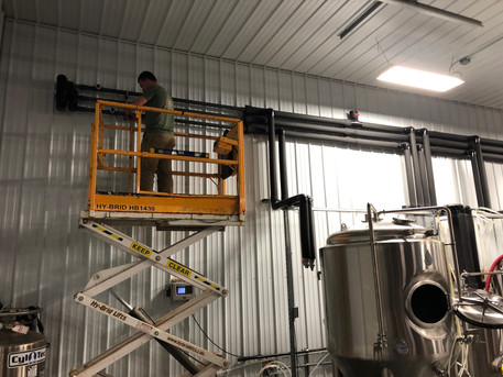 Glycol Plumbing with Scissor Lift
