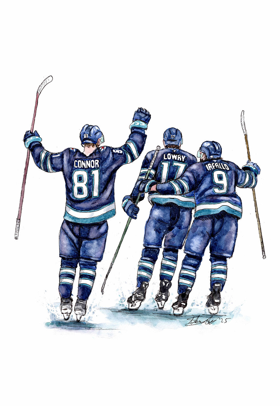 Winnipeg Jets Game 7 OT Celebration - Print
