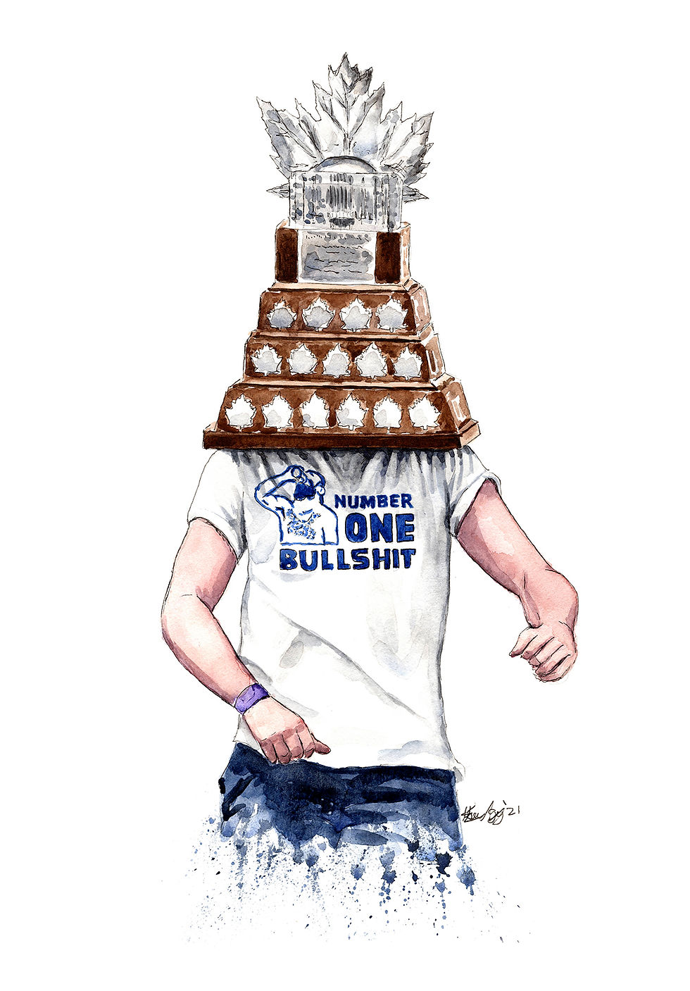 Vasy Dancing with Trophy, 2021 Stanley Cup Champion - Print
