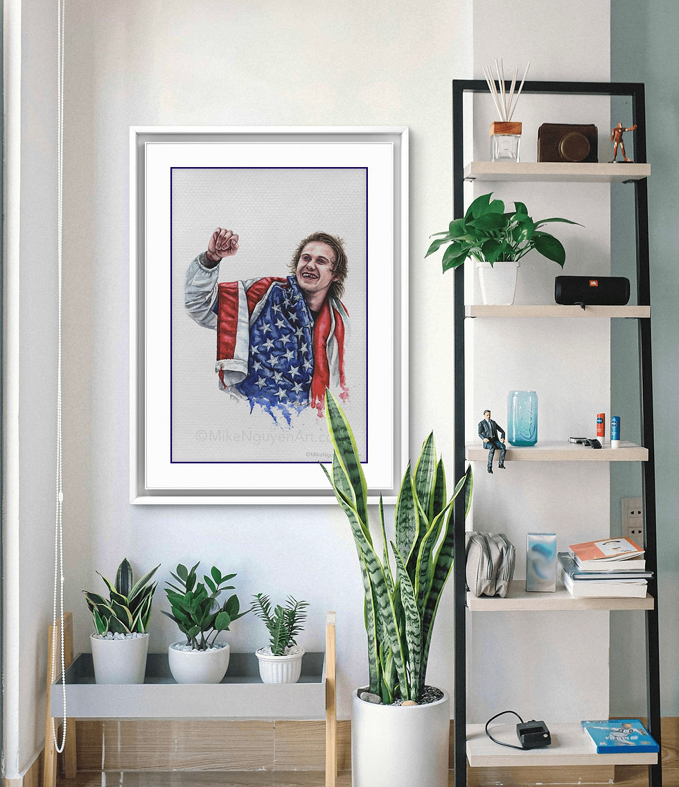 Thumbnail: Jack Hughes Flag Cele - Print 