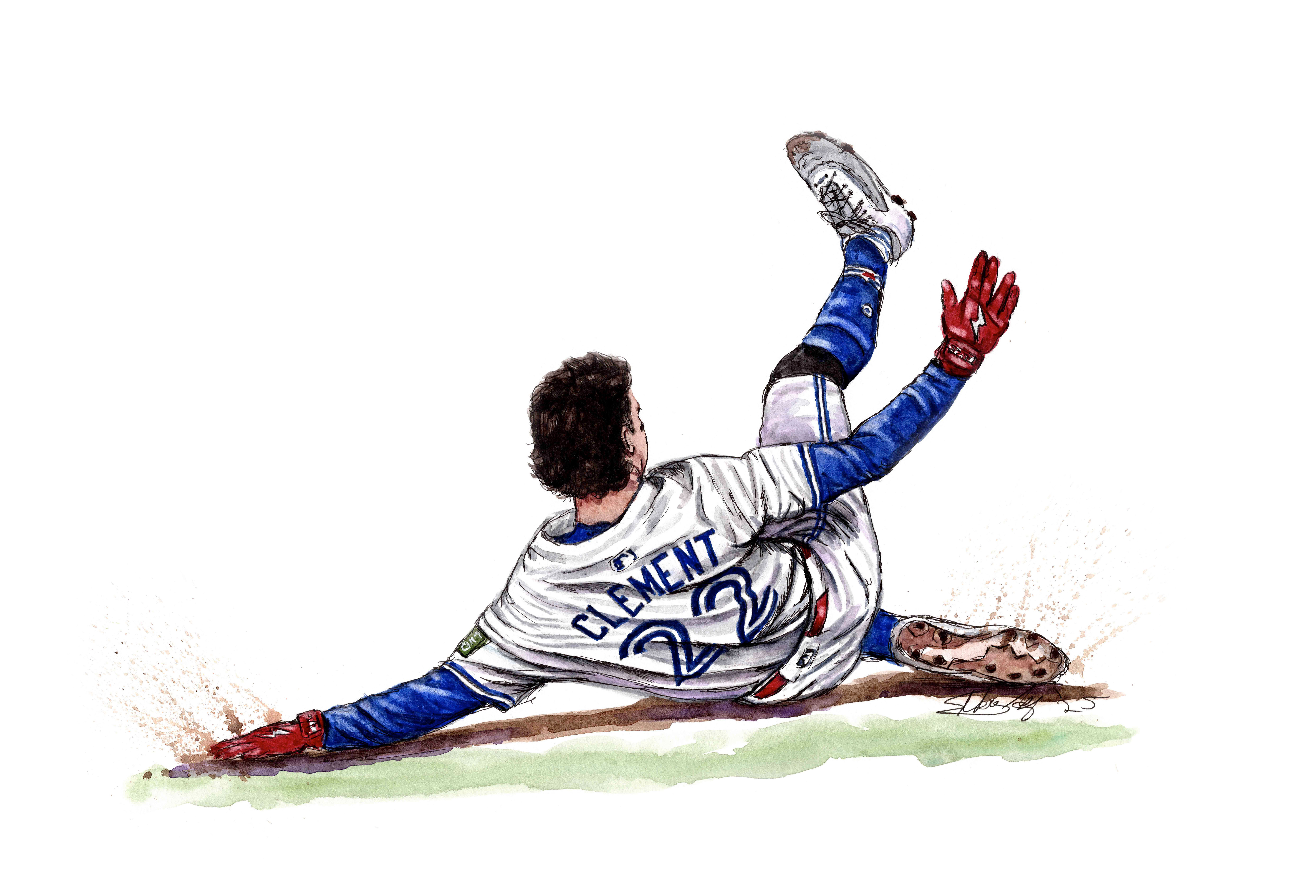 Ernie Clement, Slide Home PT2 - World Series Game 7 - Print