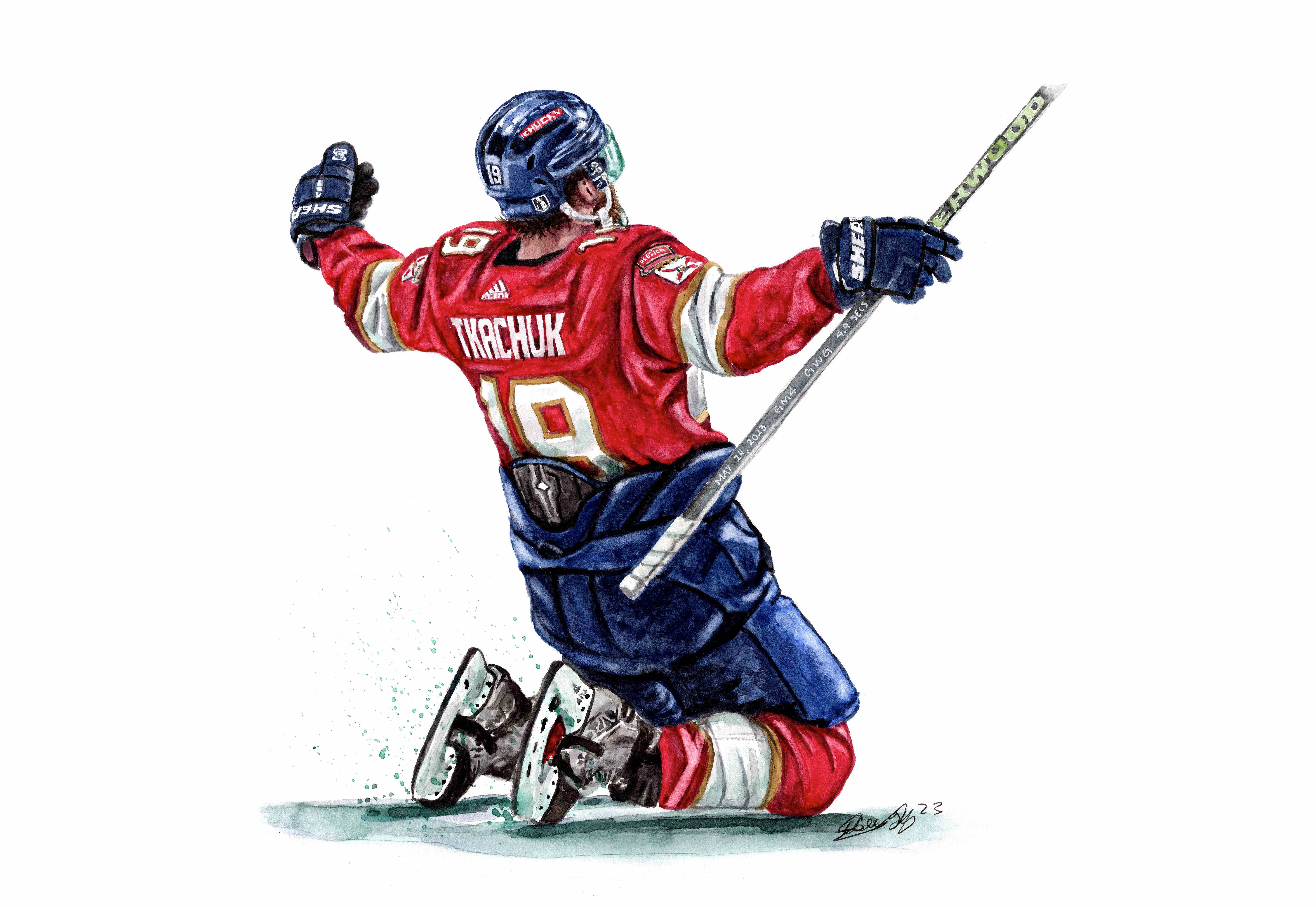 Tkachuk Game 4 GWG - Print