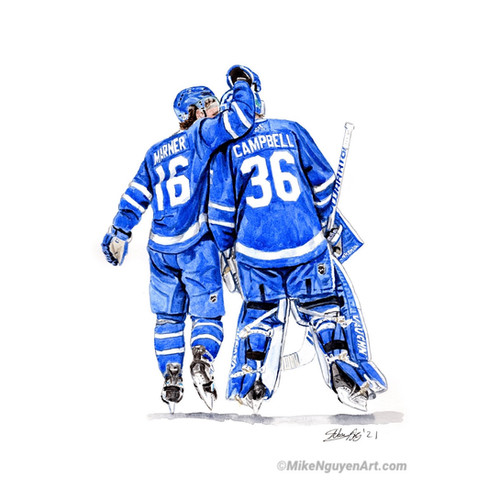 Jack Campbell Mitch Marner Print Mike Nguyen Art