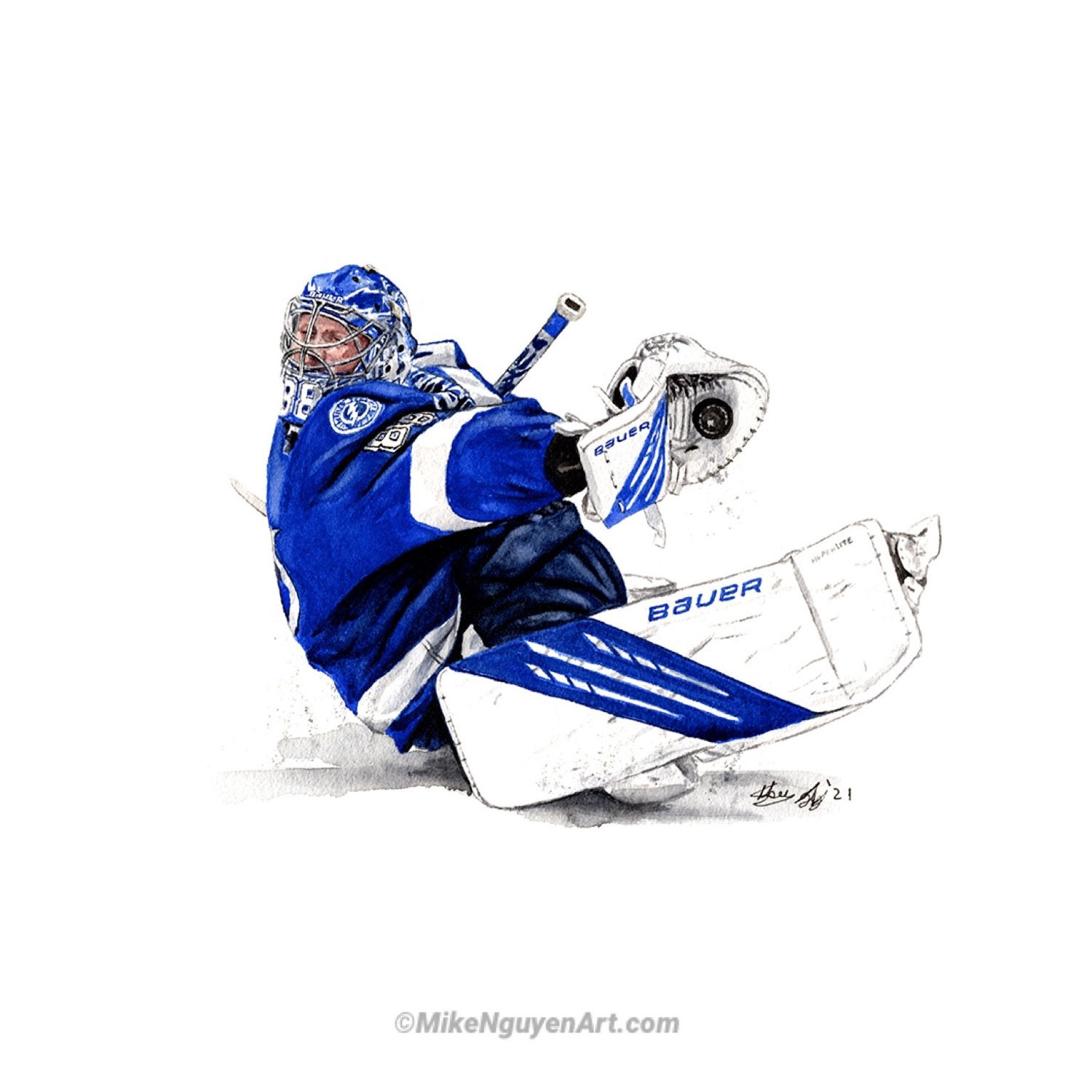Andrei Vasilevskiy, 2021 Playoff Save - Print