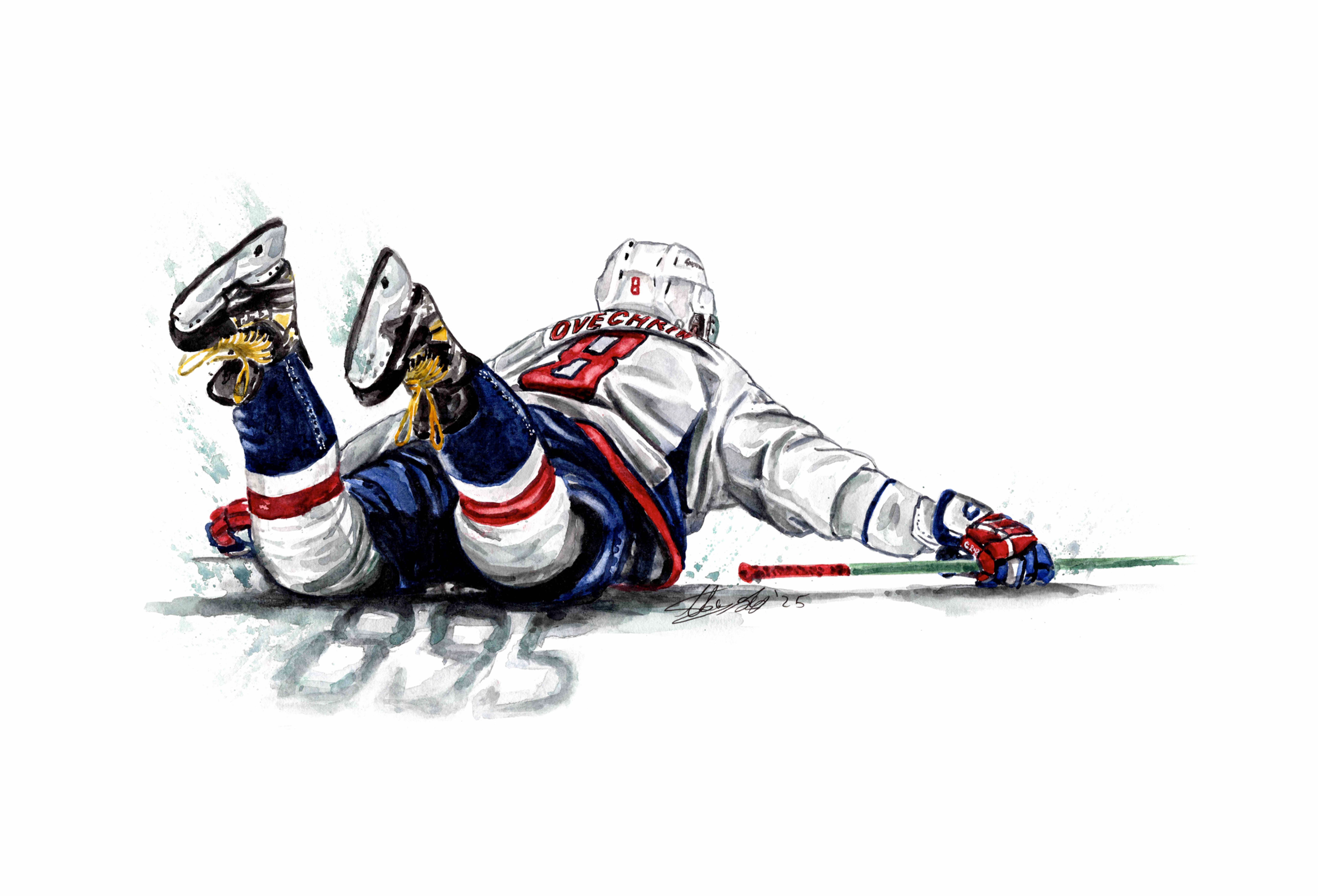 Alex Ovechkin’s 895 Goal Celebration - Print