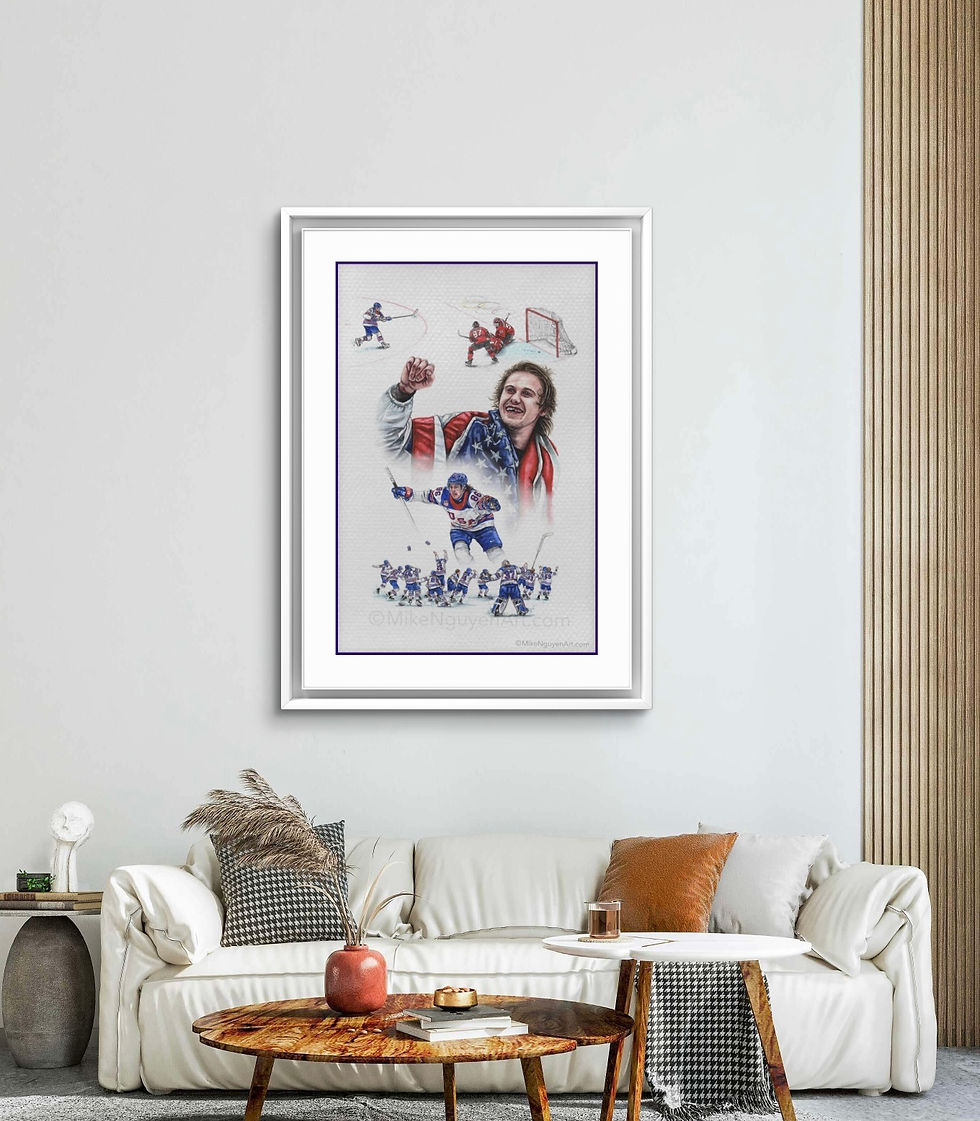 Thumbnail: Jack Hughes Olympic collage - print 