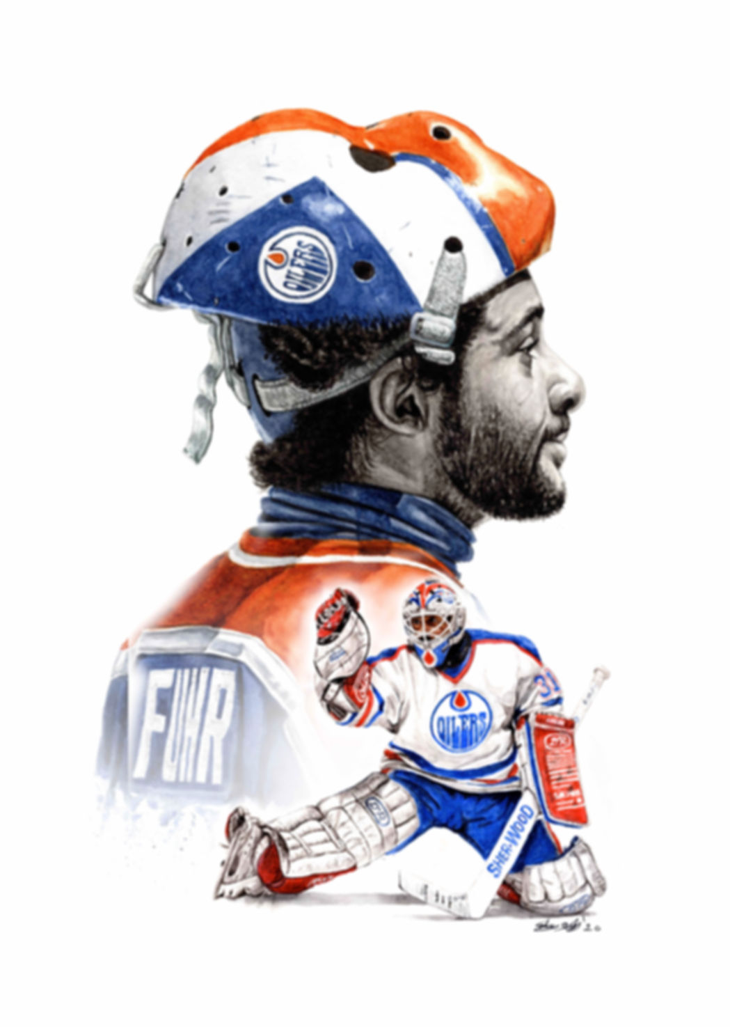 Limited Edition - Grant Fuhr Collage - Print