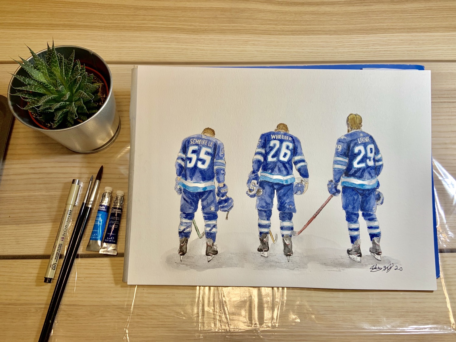 Thumbnail: Winnipeg Jets Line - Print