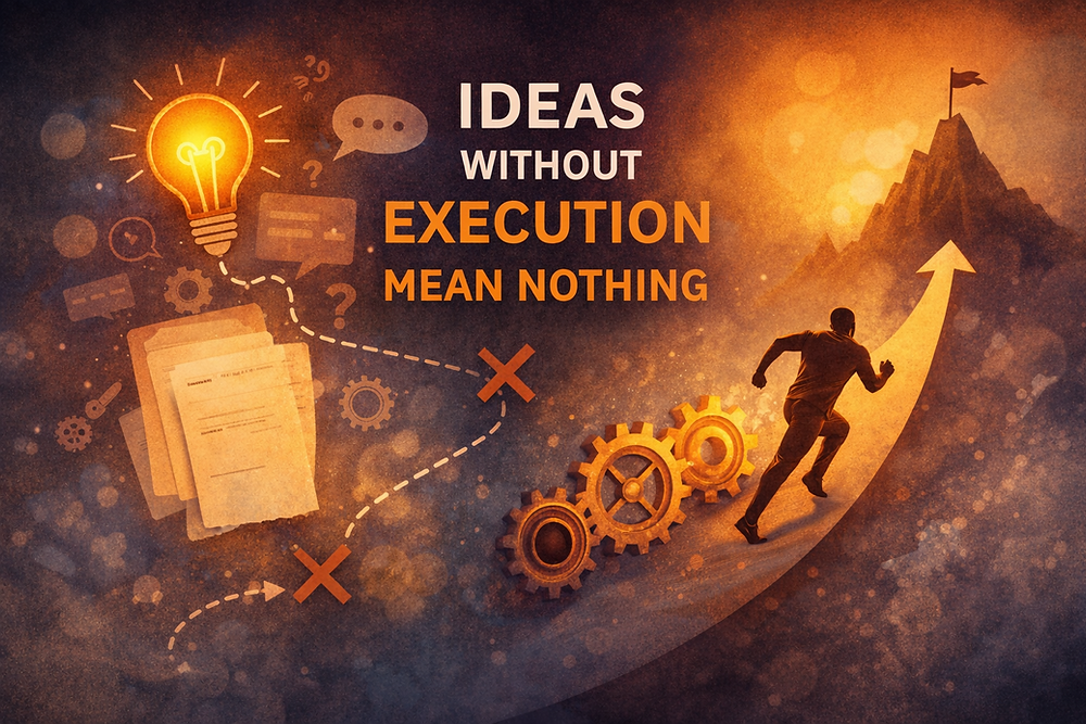 Ideas Without Execution Won’t Get You Rich!!