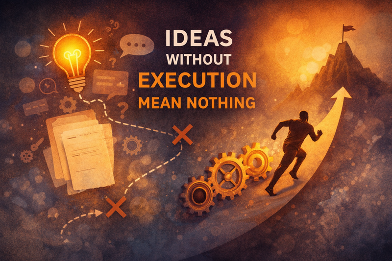 Ideas Without Execution Won't Get You Rich